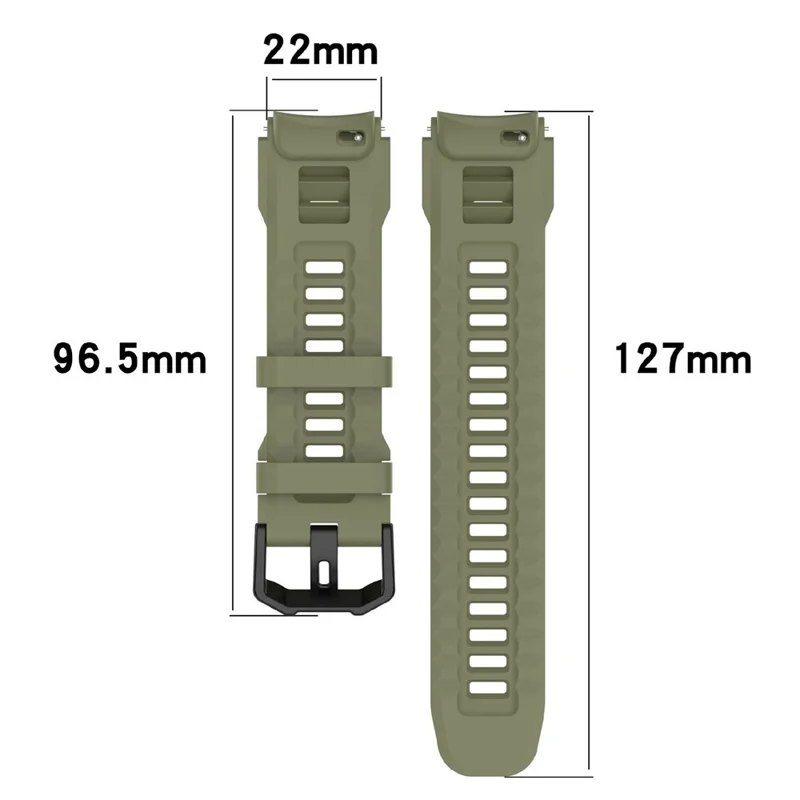 For Huami Amazfit T-Rex 3 Pro 48mm Silicone Watch Band Replacement Strap Wristband - Green