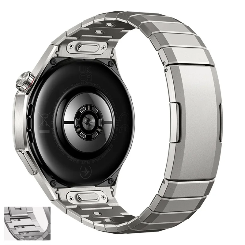 For Huawei Watch GT 6 Pro 46mm Titanium Alloy Watch Band Button Design Arc-shaped One-bead Side Sliding Strap - Titanium