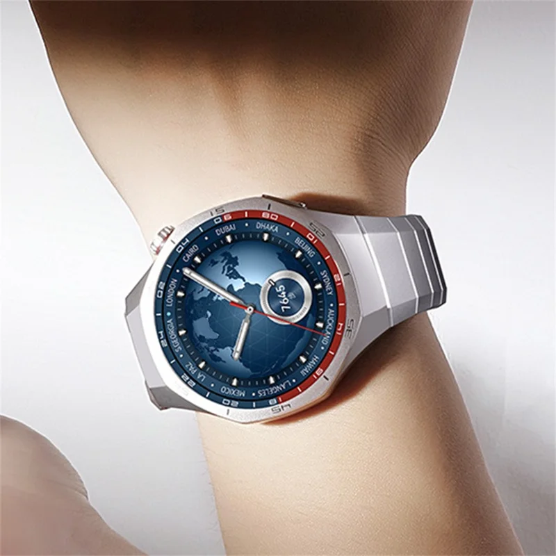 For Huawei Watch GT 6 Pro 46mm Titanium Alloy Watch Band Button Design Arc-shaped One-bead Side Sliding Strap - Titanium
