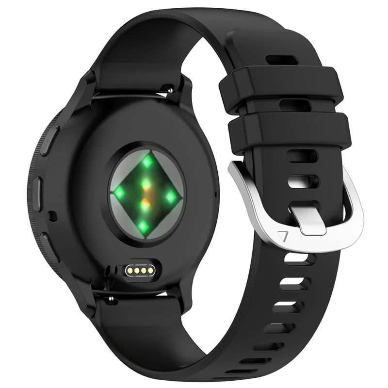 Bracelet de montre 22 mm en silicone avec boucle en acier pour Garmin Venu 4 45 mm - Noir