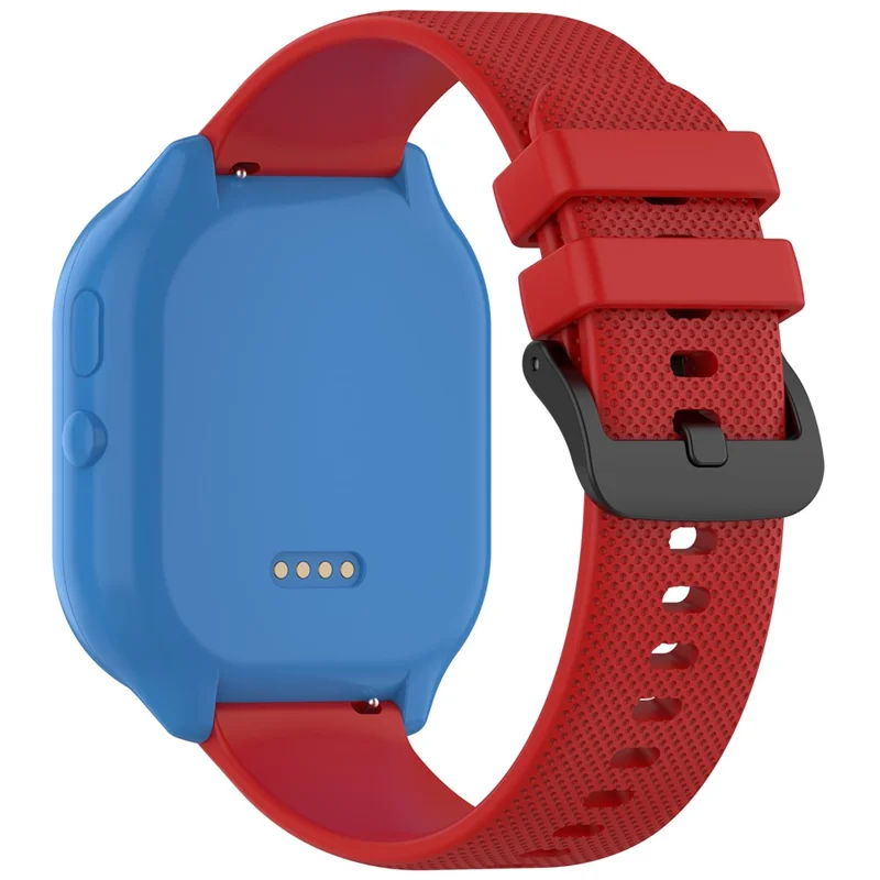 For Cosmo JrTrack 5 Kids Smart Watch 20mm Watch Band Textured Silicone Strap - Red