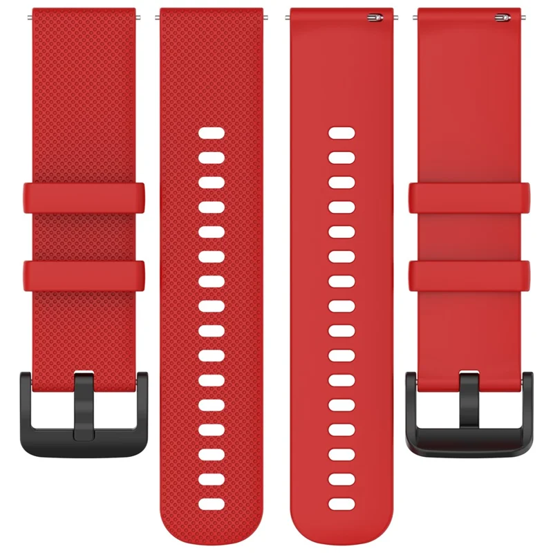 For Cosmo JrTrack 5 Kids Smart Watch 20mm Watch Band Textured Silicone Strap - Red