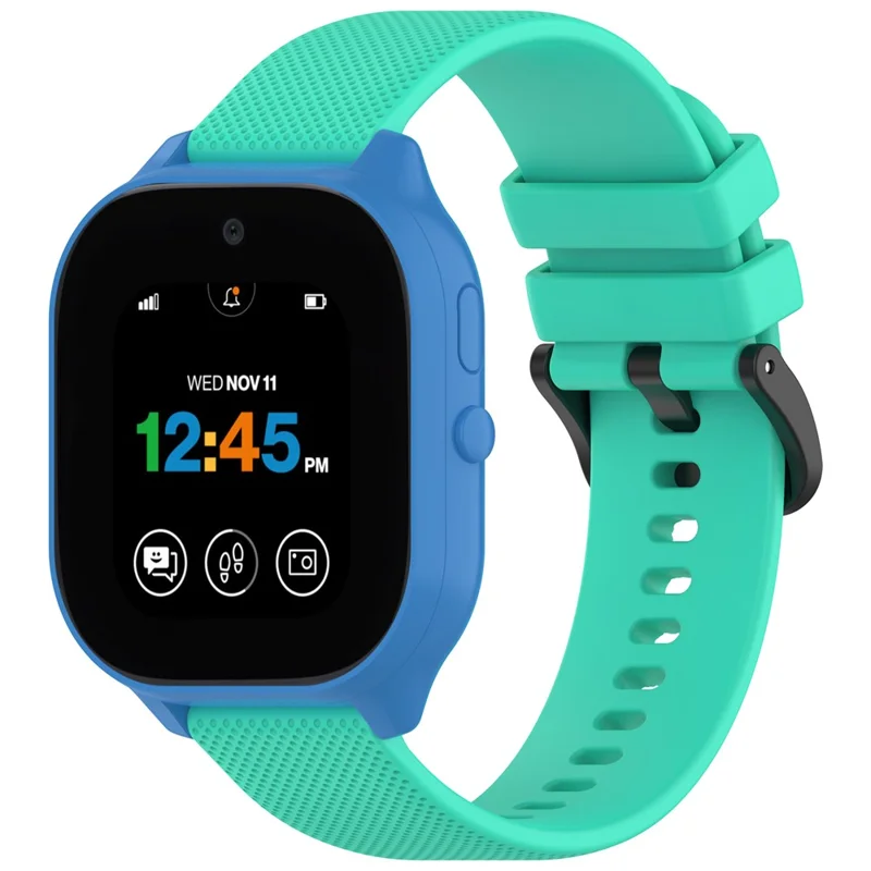 For Cosmo JrTrack 5 Kids Smart Watch 20mm Watch Band Textured Silicone Strap - Teal