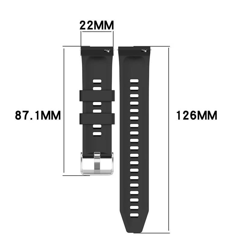 Für Huawei Watch GT 6 / 6 Pro / 5 / 5 Pro / 4 46mm Silikonarmband Schnellverschluss Ersatzarmband - Schwarz