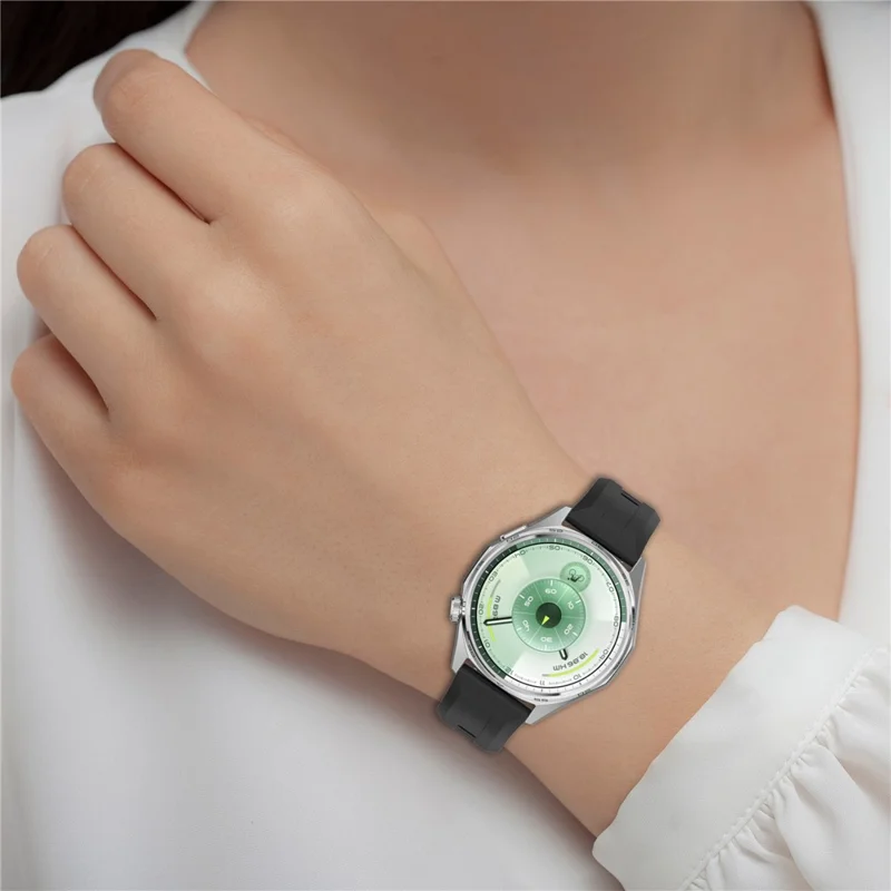 Für Huawei Watch GT 6 / 6 Pro / 5 / 5 Pro / 4 46mm Silikonarmband Schnellverschluss Ersatzarmband - Schwarz
