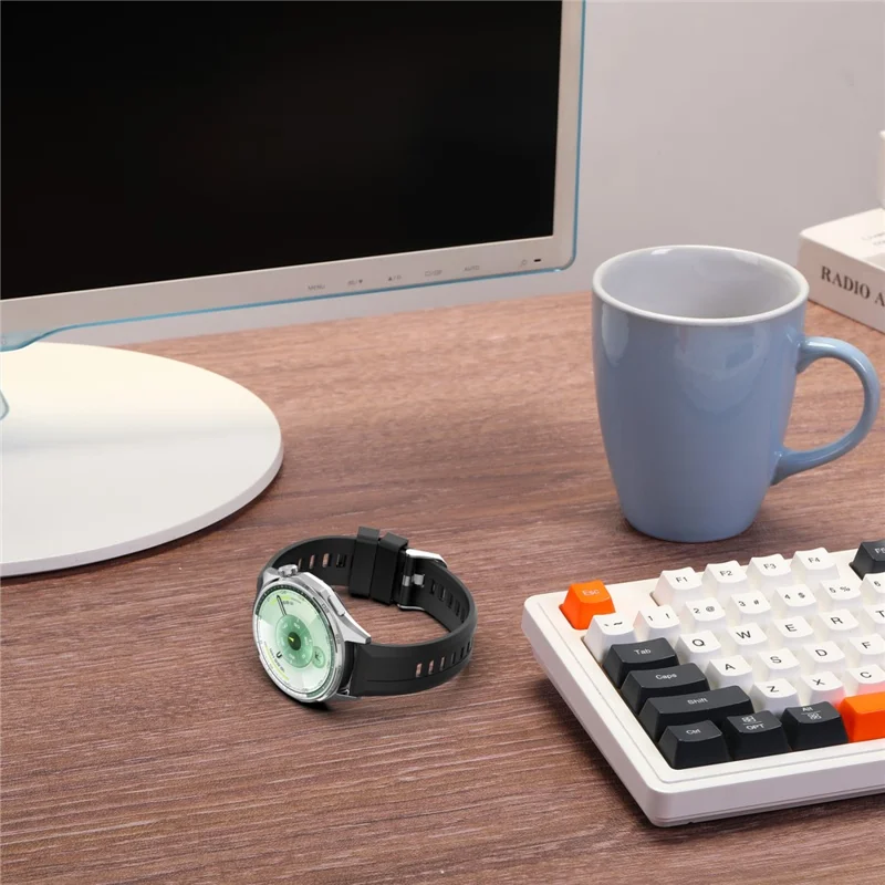 Für Huawei Watch GT 6 / 6 Pro / 5 / 5 Pro / 4 46mm Silikonarmband Schnellverschluss Ersatzarmband - Schwarz