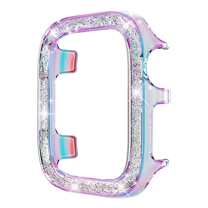 Naprawa paska do zegarka Apple Watch Ultra 3 49 mm / 2 49 mm / Ultra 49 mm, kolorowy pasek z klapką z kolorowym błyszczącym elementem - Wielokolorowy