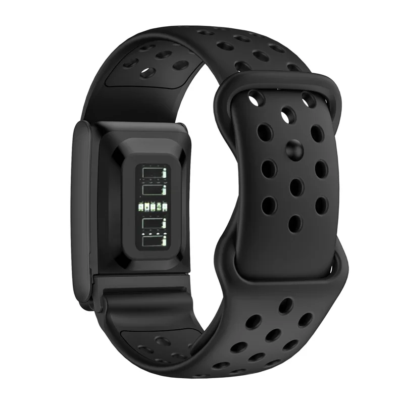 For WHOOP 5.0 Dual Color Silicone Watch Band Figure 8 Buckle Adjustable Strap Metal Clasp - Black