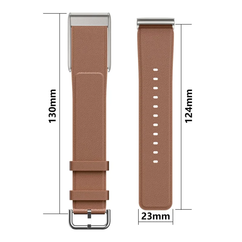 For WHOOP 5.0 Leather Strap with Pin Buckle Adjustable Wrist Size Watch Band - Brown