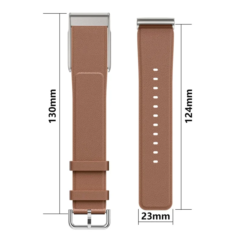 For WHOOP 5.0 LIFE MG Leather Strap with Pin Buckle Adjustable Wrist Size Watch Band - Brown
