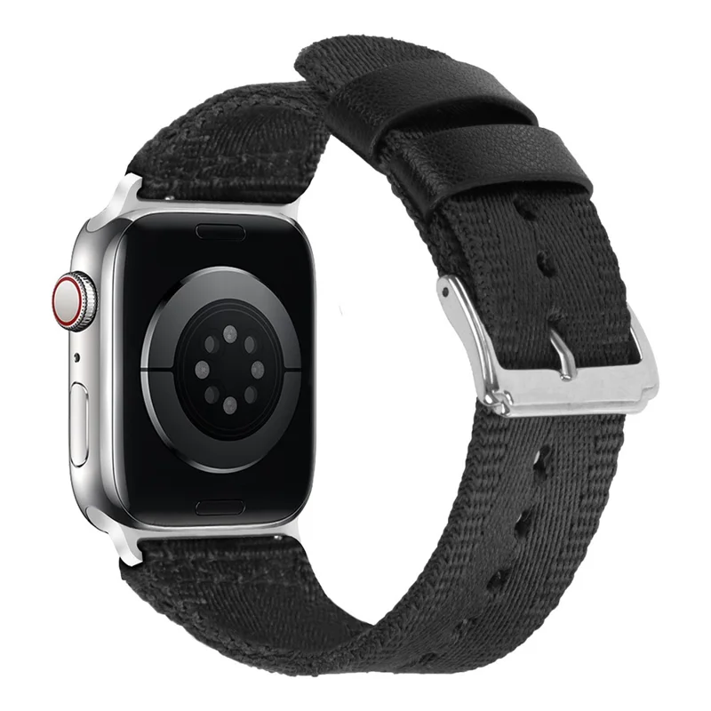 Silikonarmband für Apple Watch Series 11 10 42mm / 9 8 7 41mm / SE3 SE2 SE 6 5 4 40mm / 3 2 1 38mm Schnellverschluss Ersatzarmband - Schwarz