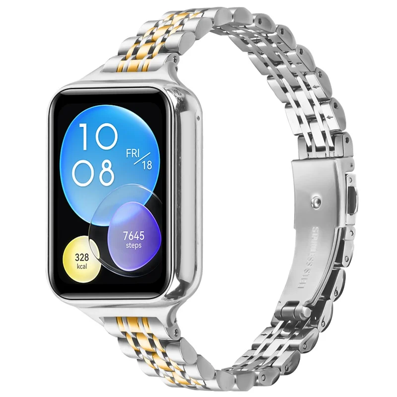 Xiaomi Smart Band 8 Pro Band Slim 7-Perlen elektrolytisch veredeltes Edelstahlarmband - Silber / Gold