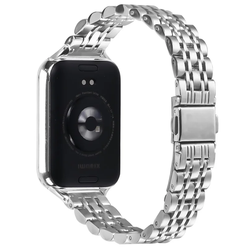 For Xiaomi Redmi Watch 5 / Watch 4 Band Slim 7-Bead Stainless Steel Watch Strap - Silver