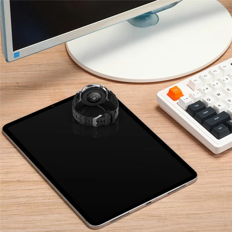 Pulseira de Silicone Macio com Barras de Liberação Rápida para Huawei Watch GT 6 41mm / GT 5 Pro 42mm - Preta