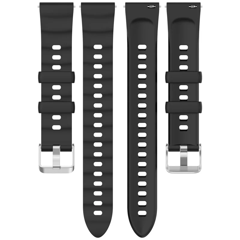 Pulseira de Silicone Macio com Barras de Liberação Rápida para Huawei Watch GT 6 41mm / GT 5 Pro 42mm - Preta