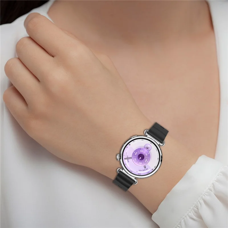 Pulseira de Silicone Macio com Barras de Liberação Rápida para Huawei Watch GT 6 41mm / GT 5 Pro 42mm - Preta