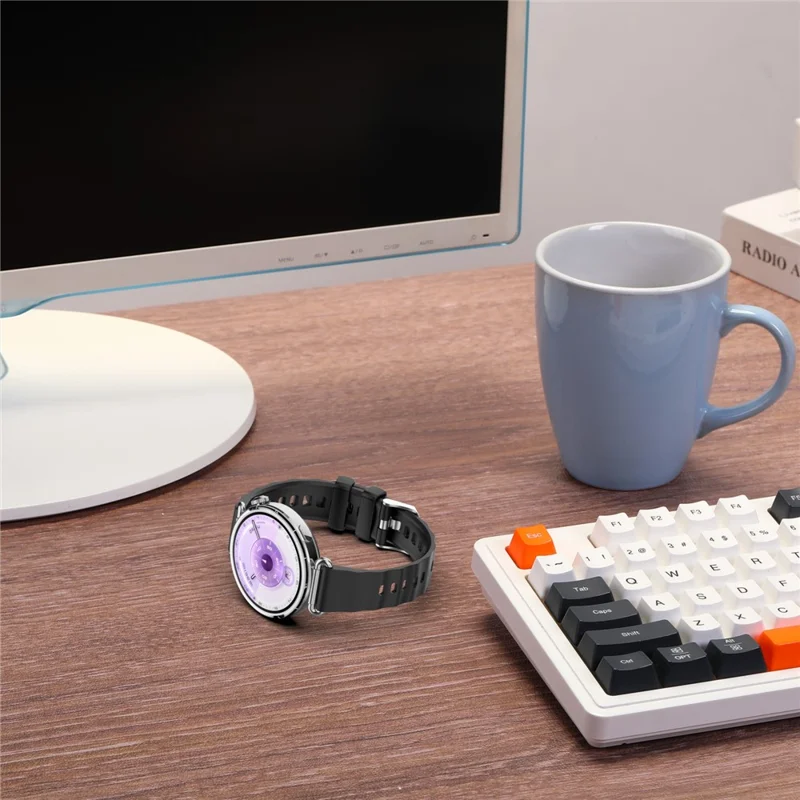 Pulseira de Silicone Macio com Barras de Liberação Rápida para Huawei Watch GT 6 41mm / GT 5 Pro 42mm - Preta