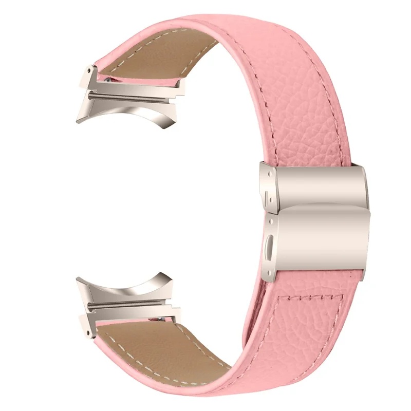 Wrist Strap with Starlight Professional Connector For Samsung Galaxy Watch6  /  Watch6 Classic Genuine Leather Watch Band - Pink