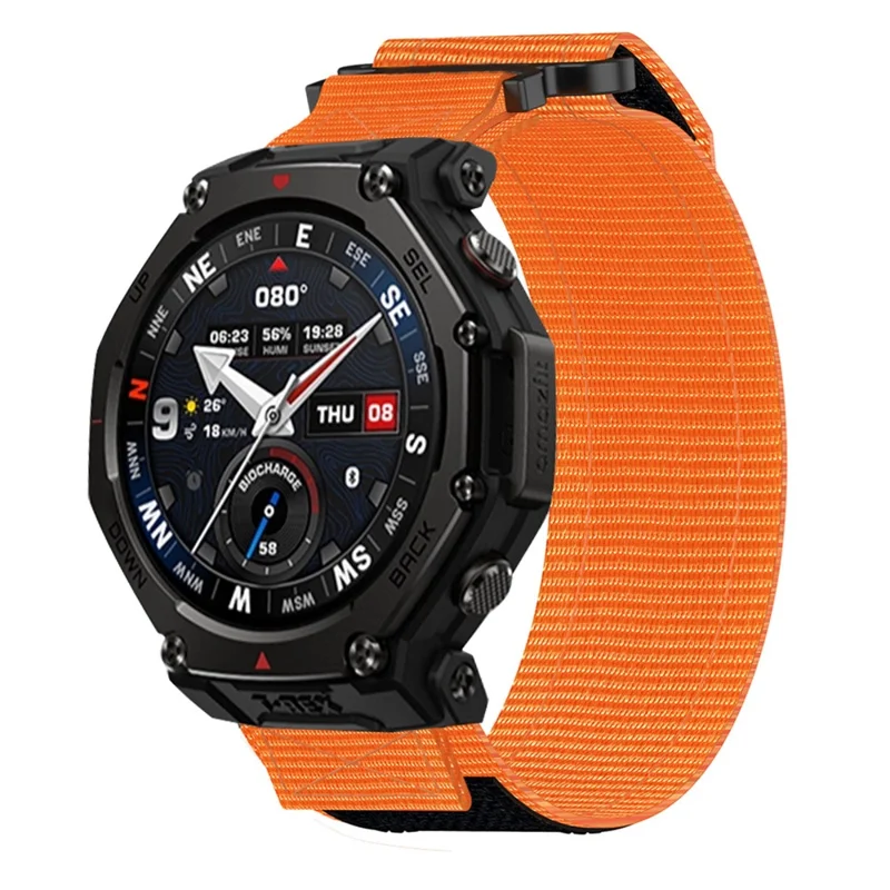 Huami Amazfit T-Rex 3 Pro Nylon Watch Band Outdoor Hiking Sostituzione Cinturino - Arancione