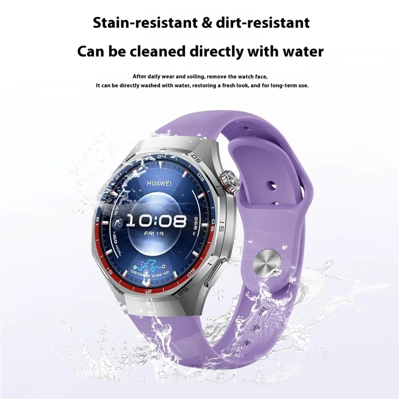 Huawei Watch GT 6 Pro 46mm Cinturino in Silicone Fibbia Invertita Colore Solido - Blu