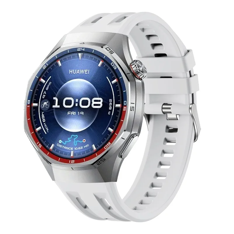 For Huawei Watch GT 6 Pro 46mm Replacement Strap Solid Color Silicone Watch Band - White