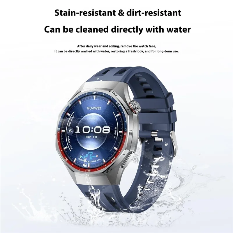 For Huawei Watch GT 6 Pro 46mm Replacement Strap Solid Color Silicone Watch Band - White