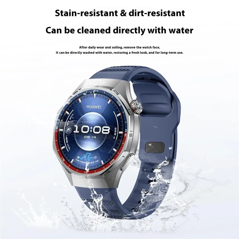 Huawei Watch GT 6 Pro 46mm Correa de Silicona Texturizada de Color Sólido con Hebilla Inversa - Azul