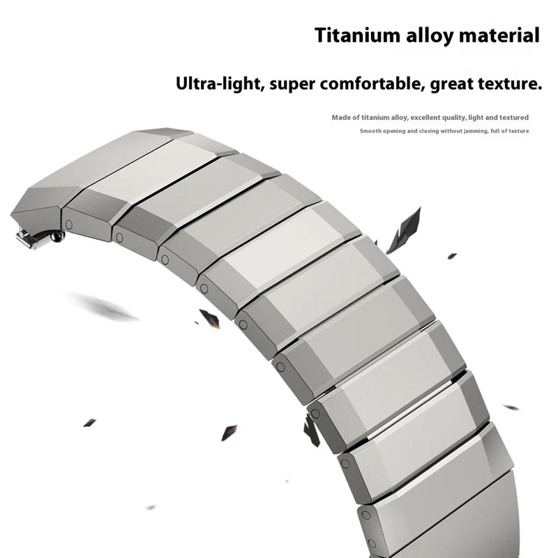 For Huawei Watch GT 6 Pro 46mm Titanium Alloy Strap Bamboo Joint Watch Band - Black