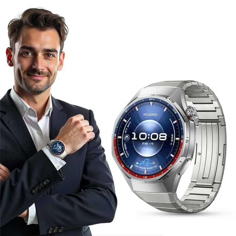 For Huawei Watch GT 6 Pro 46mm Titanium Alloy Strap Bamboo Joint Watch Band - Black