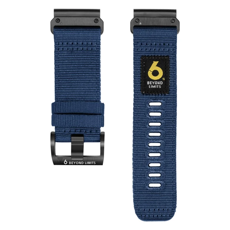 26mm Schnellverschluss-Armband für Garmin Fenix 8 Pro MicroLED 51mm / 8 Pro AMOLED 51mm / quatix 8 51mm Nylon gewebtes taktisches Uhrenarmband - Blau