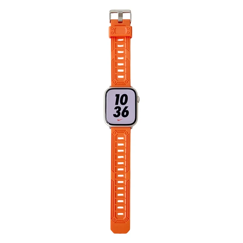 Banda Esportiva para Relógio Apple Watch Series 11 10 42mm / 9 8 7 41mm / SE3 SE2 SE 6 5 4 40mm / 3 2 1 38mm TPU Ajustável - Laranja
