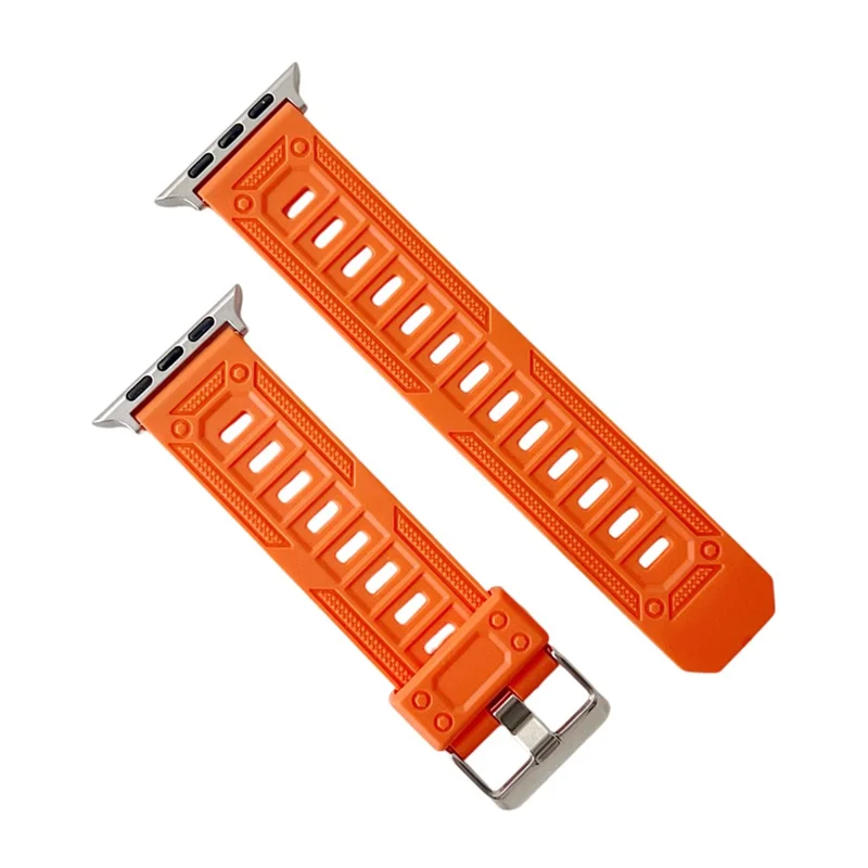 Banda Esportiva para Relógio Apple Watch Series 11 10 42mm / 9 8 7 41mm / SE3 SE2 SE 6 5 4 40mm / 3 2 1 38mm TPU Ajustável - Laranja