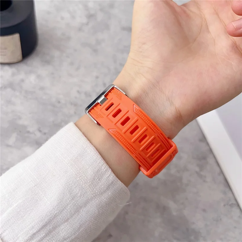 Banda Esportiva para Relógio Apple Watch Series 11 10 42mm / 9 8 7 41mm / SE3 SE2 SE 6 5 4 40mm / 3 2 1 38mm TPU Ajustável - Laranja