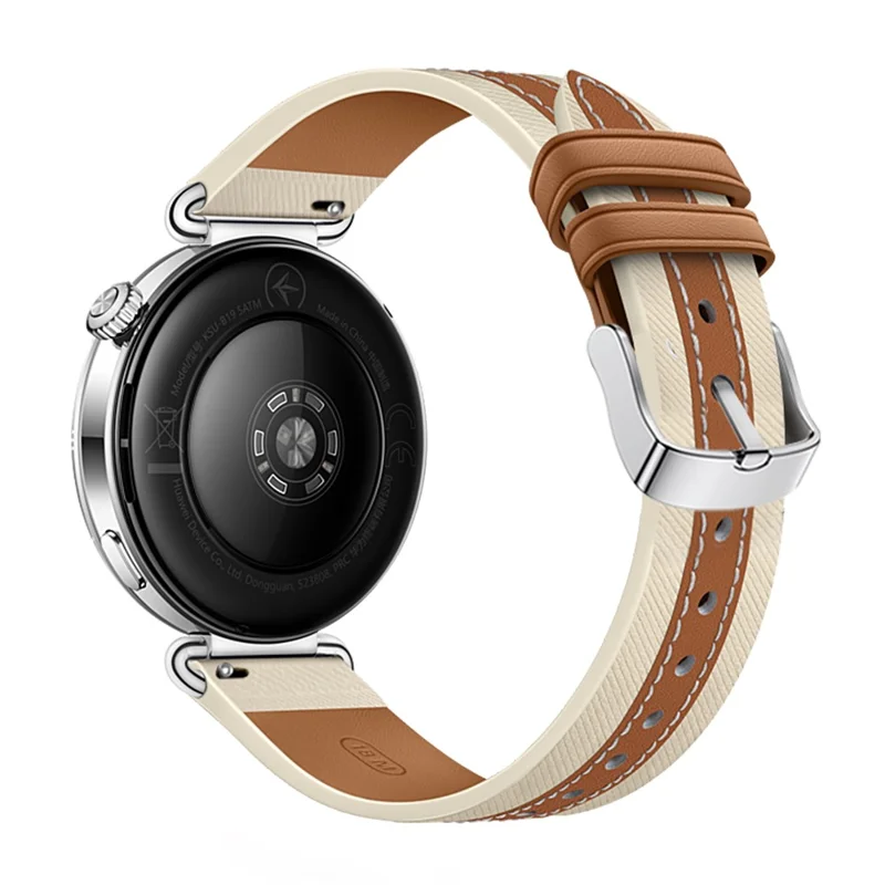 18-миллиметровый быстросъемный ремешок для Garmin Venu 3S / 2S / Forerunner 265S / 255S Dual Color Genuine Leather Watch Band