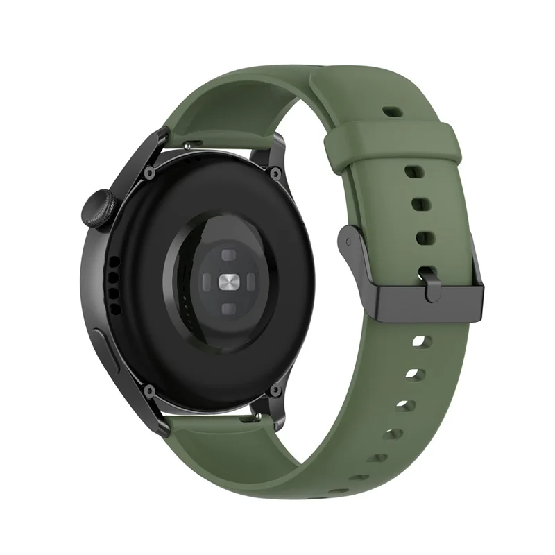 For Realme Watch 3 / Huawei Watch 3 / 3 Pro Watch Band 22mm Silicone Replacement Strap  - Dark Green
