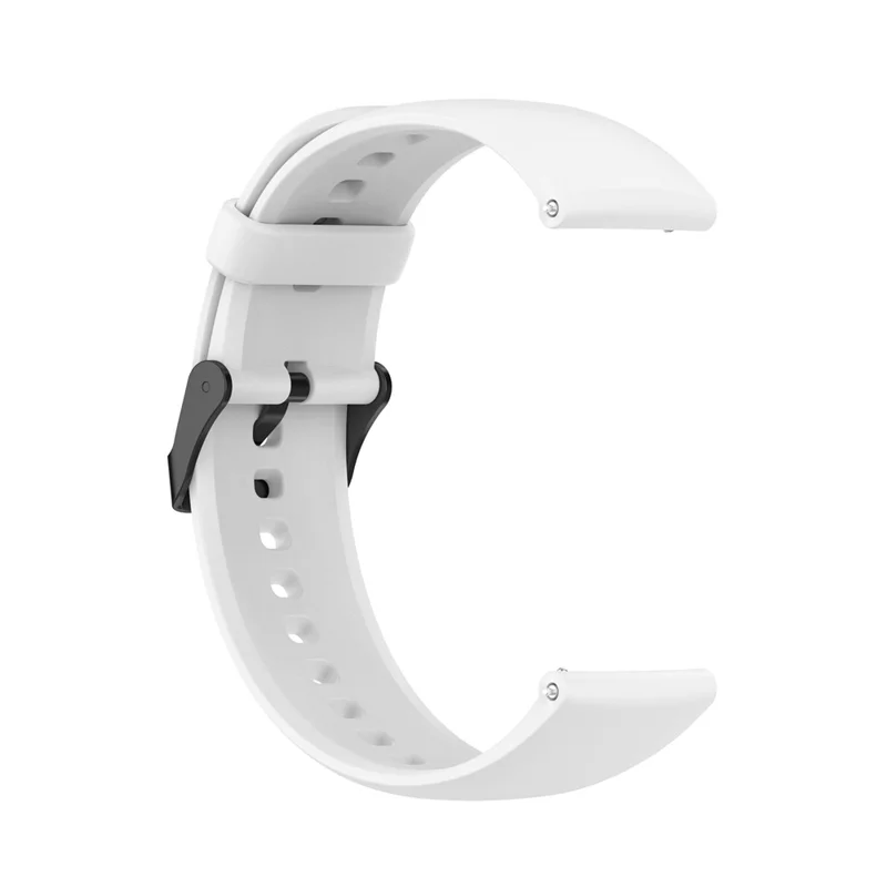 For Realme Watch 3 / Huawei Watch 3 / 3 Pro Watch Band 22mm Silicone Replacement Strap  - White