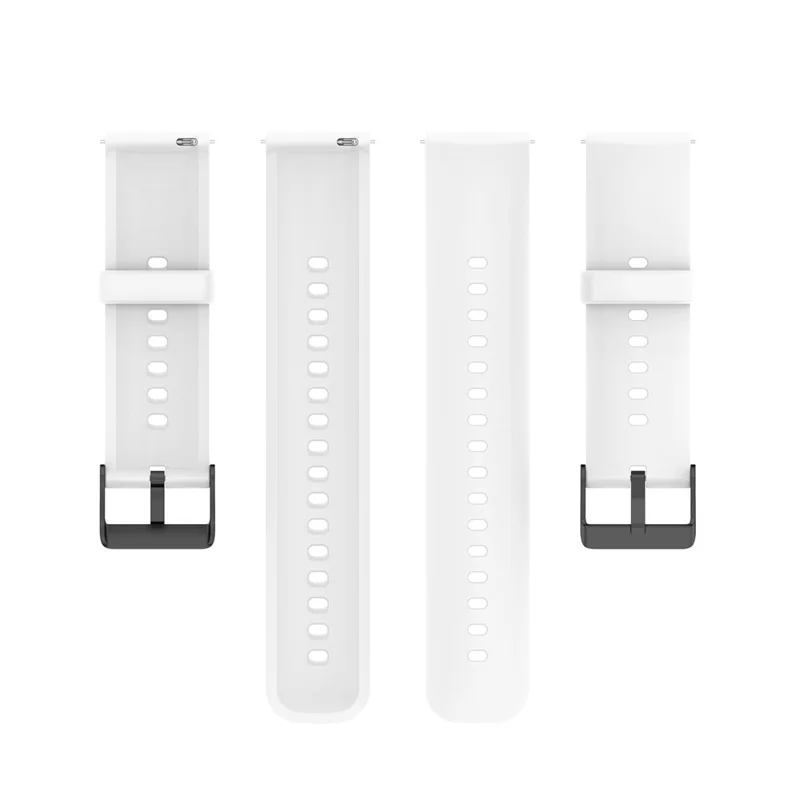 For Realme Watch 3 / Huawei Watch 3 / 3 Pro Watch Band 22mm Silicone Replacement Strap  - White