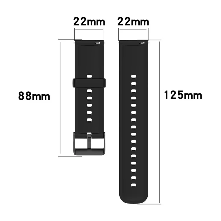 Bande de Montre Imperméable en Silicone 22 mm Bandon de Remplacement de Boucle en Acier Inoxydable Noir Pour Huawei Watch 3 / 3 Pro / GT 2e / 2 / 2 Pro / S / S Pro - Chaux