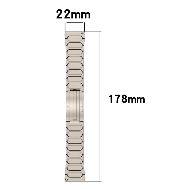 Pulseira para Huawei Watch GT 6 46mm / GT 6 Pro 46mm / GT 5 46mm, Fivela Tipo I, Pulseira de Liga de Titânio - Titânio