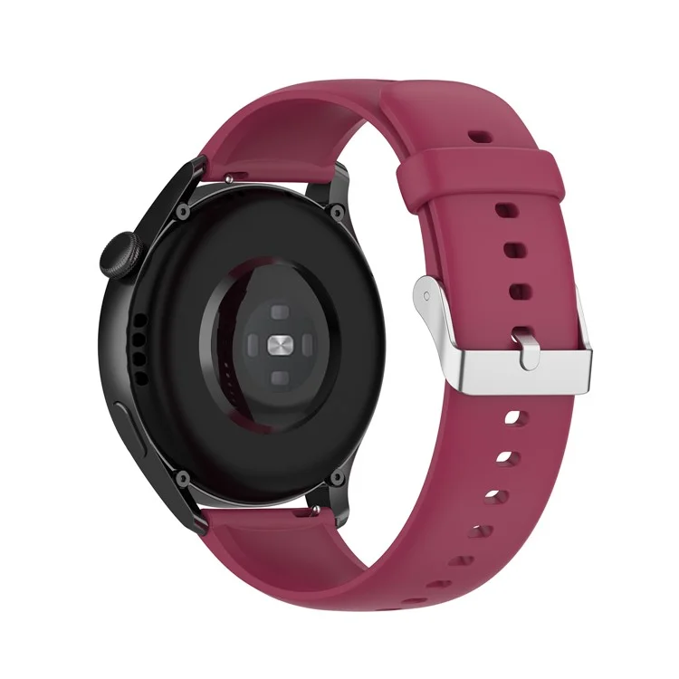 Für Realme Watch 3 / Huawei Watch 3 / 3 Pro Uhrenarmband 22mm Sportliches Silikon Armband - Weinrot