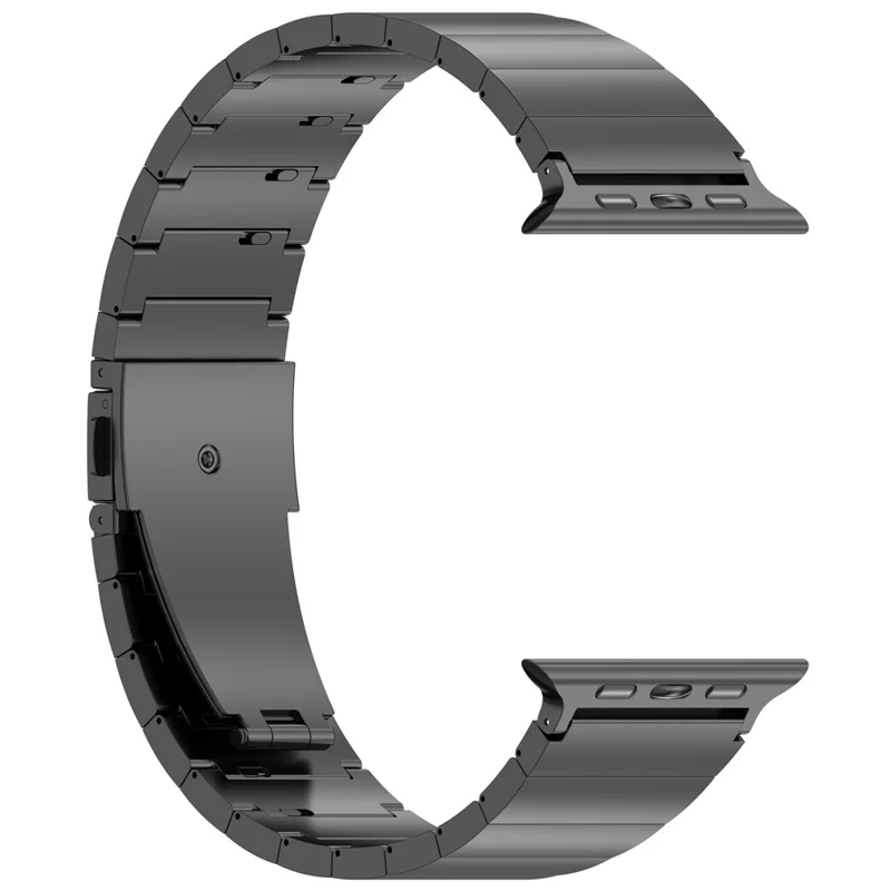 Cinturino per Apple Watch Ultra 3 2 1 49mm / Series 11 10 46mm / 9 8 7 45mm / SE3 SE2 SE 6 5 4 44mm / 3 2 1 42mm, Cinturino in lega di titanio a 1 perla con sgancio rapido - Nero