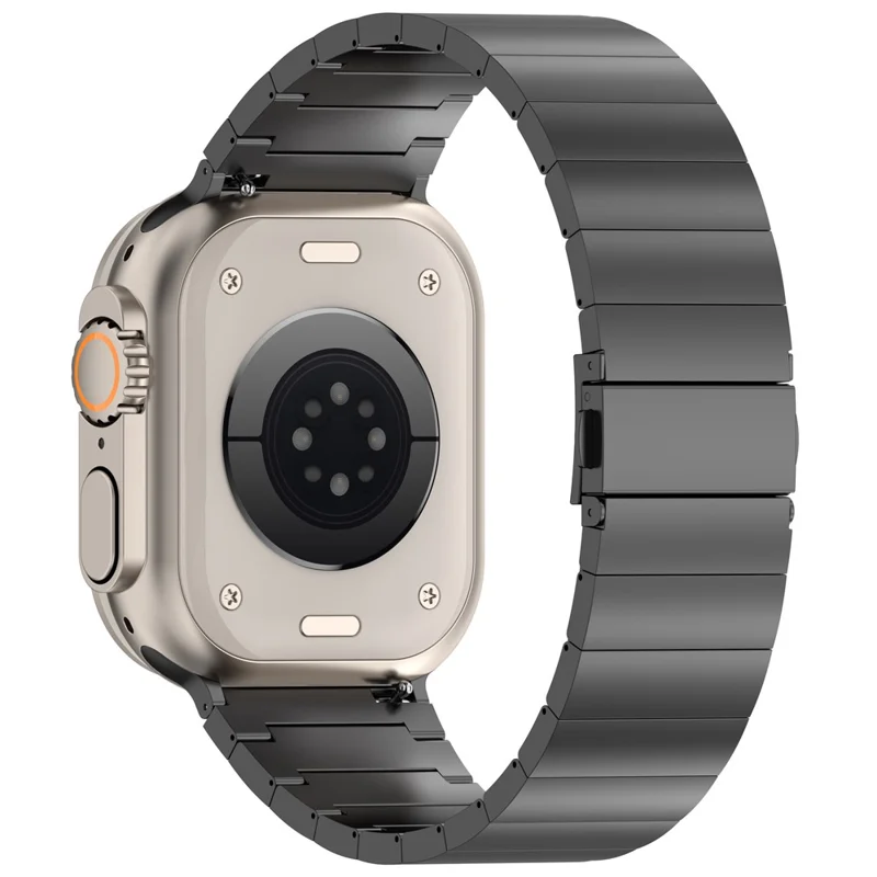 Cinturino per Apple Watch Series 11 10 42mm / 9 8 7 41mm / SE3 SE2 SE 6 5 4 40mm / 3 2 1 38mm, Cinturino in lega di titanio con sgancio rapido a 1 perla - Nero