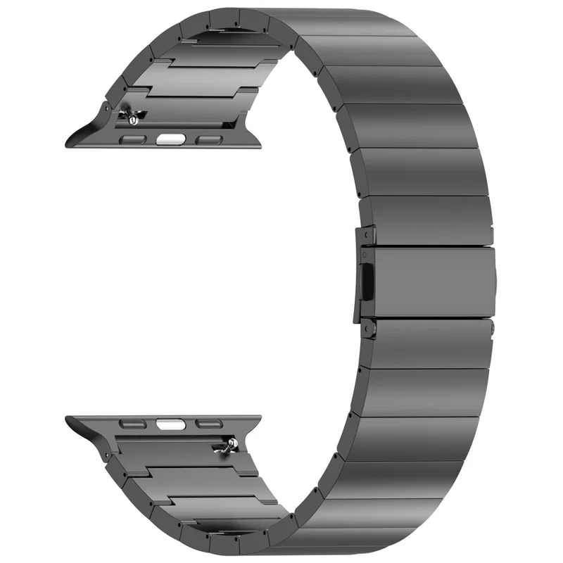 Cinturino per Apple Watch Series 11 10 42mm / 9 8 7 41mm / SE3 SE2 SE 6 5 4 40mm / 3 2 1 38mm, Cinturino in lega di titanio con sgancio rapido a 1 perla - Nero