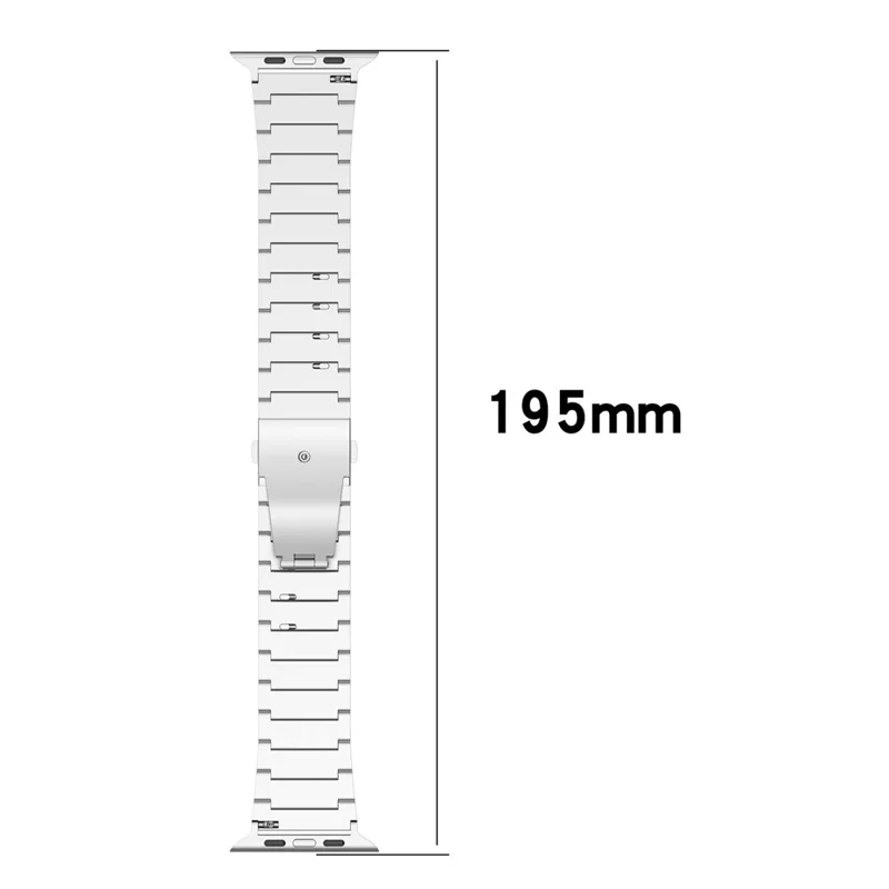 Cinturino per Apple Watch Series 11 10 42mm / 9 8 7 41mm / SE3 SE2 SE 6 5 4 40mm / 3 2 1 38mm, Cinturino in lega di titanio con sgancio rapido a 1 perla - Nero