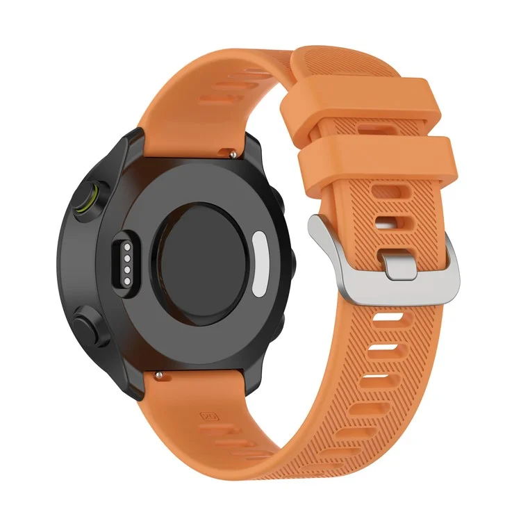 20mm Twill Texture Soft Adjustable Silicone Replacement Wrist Watch Band for Garmin Forerunner 158 / Forerunner 55 - Orange