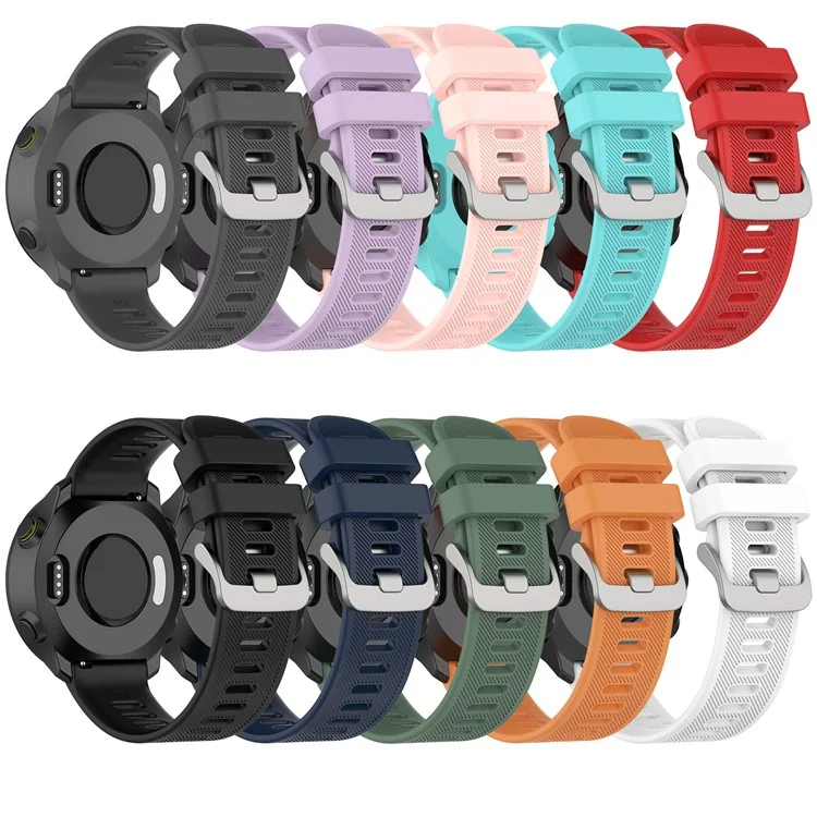 Bandilla de Reloj de Muñeca de Reemplazo de Silicona Suave de 20 mm de Textura Sembrada Para Garmin Forerunner 158 / Forerunner 55 - Naranja