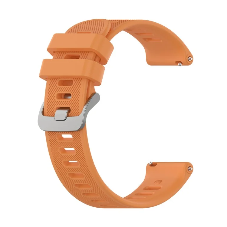 20mm Twill Texture Soft Adjustable Silicone Replacement Wrist Watch Band for Garmin Forerunner 158 / Forerunner 55 - Orange