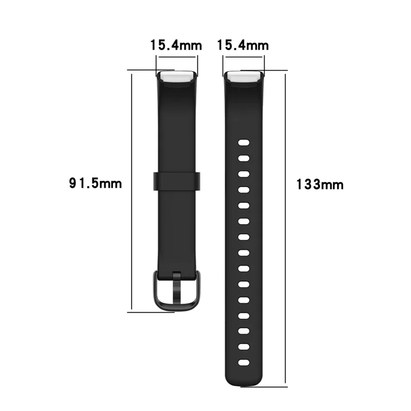 Replacement Silicone Adjustable Watch Band Wrist Strap for Fitbit Luxe, Size: L - Dark Blue