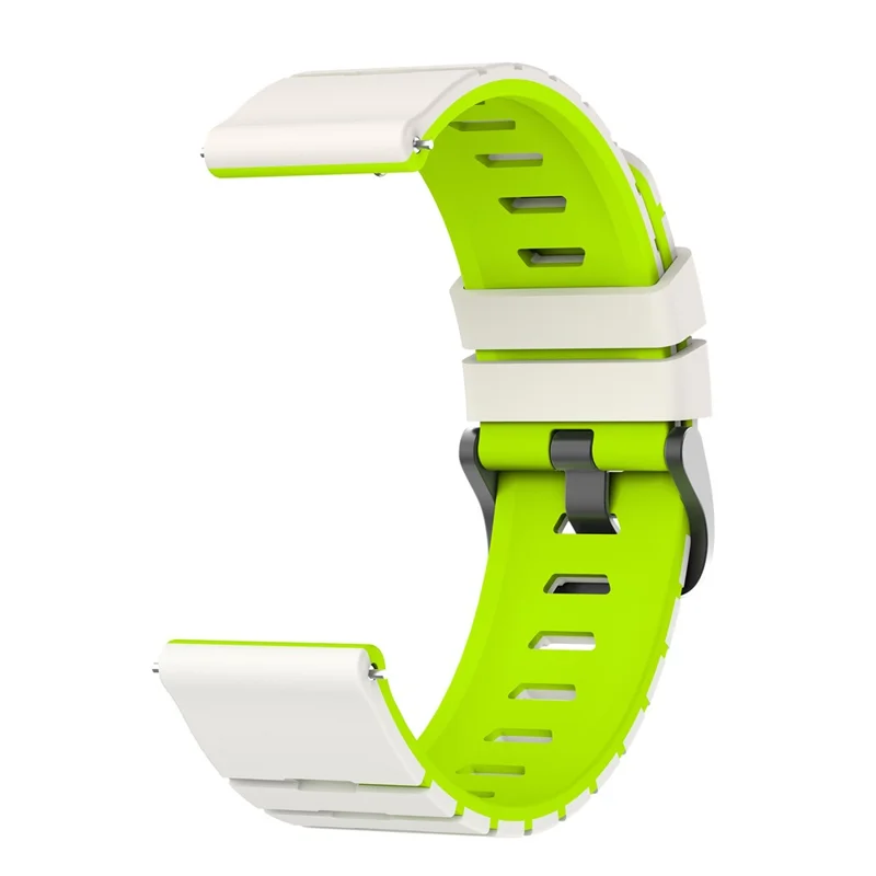 22mm Armband für Garmin Forerunner 570 47mm / Forerunner 970 / 265 / 255 / 745 Klaviermuster Zweifarbiges Silikonarmband - Sternenlicht / Grün