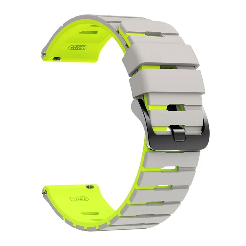 22mm Armband für Garmin Forerunner 570 47mm / Forerunner 970 / 265 / 255 / 745 Klaviermuster Zweifarbiges Silikonarmband - Sternenlicht / Grün